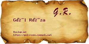 Gál Róza névjegykártya